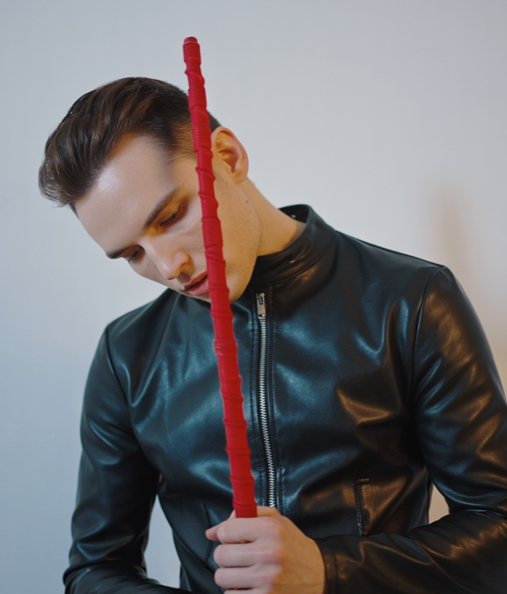 ROHRSTOCK - Extrem Rohrstock ohne Griff, rot, Exklusivwicklung, Ø ca. 20mm